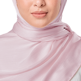 BABY PINK CRINKLE SILK SCARF